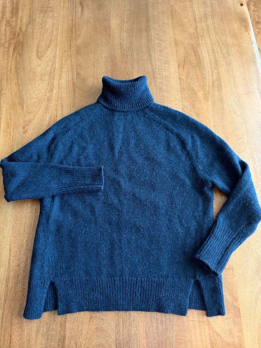J. Crew Women Blue Wool Alpaca Blend Turtleneck Pullover Sweater | Sz XS (2-4)